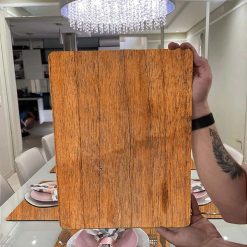 Kit Mesa Posta - Sousplast Para Pratos e Porta Copos - Amadeirado