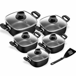 Conjunto de Panelas Quadradas 5 Peças Antiaderente