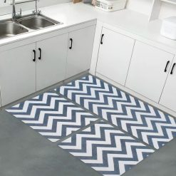 Jogo Tapete p/ cozinha 3 peças Antiderrapante – Supreme Cinza