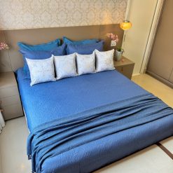 Cobre Leito Azul Índigo - Dupla Face - Linha Dyuri