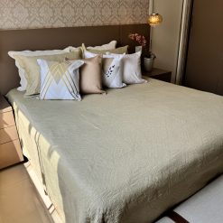 Cobre Leito Bege Pastel Dupla Face - Linha Bouti