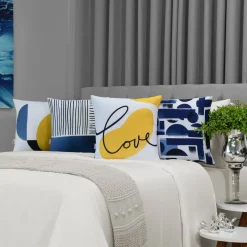 Kit Capas para Almofadas – Love Azul