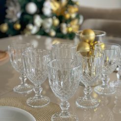 JOGO 6 TAÇAS DIAMANTE - VIDRO 350 ML