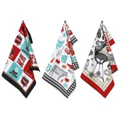 Kit 3 Panos de Copa Atoalhados - Dohler - Churrasco