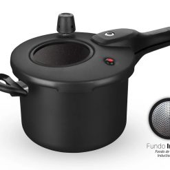 PANELA DE PRESSÃO PRETO FECHAMENTO EXTERNO 4,5L INDUÇÃO